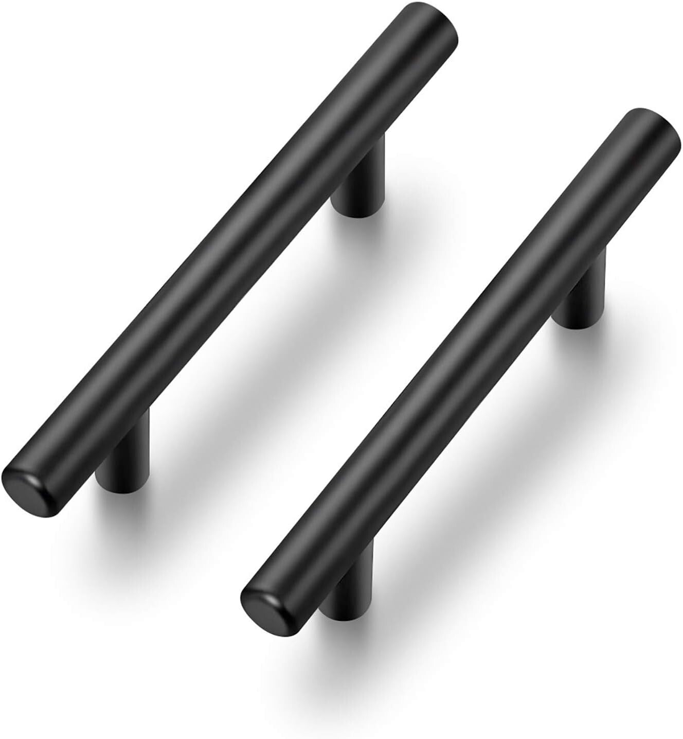 Versatile 6 Inch Matte Black Handles for Cabinets - 30 Piece Stainless Steel Set
