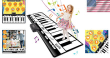 Load image into Gallery viewer, Portable 6ft Musical Play Mat with 8 Instrument Sounds &amp; Family Fun Modes