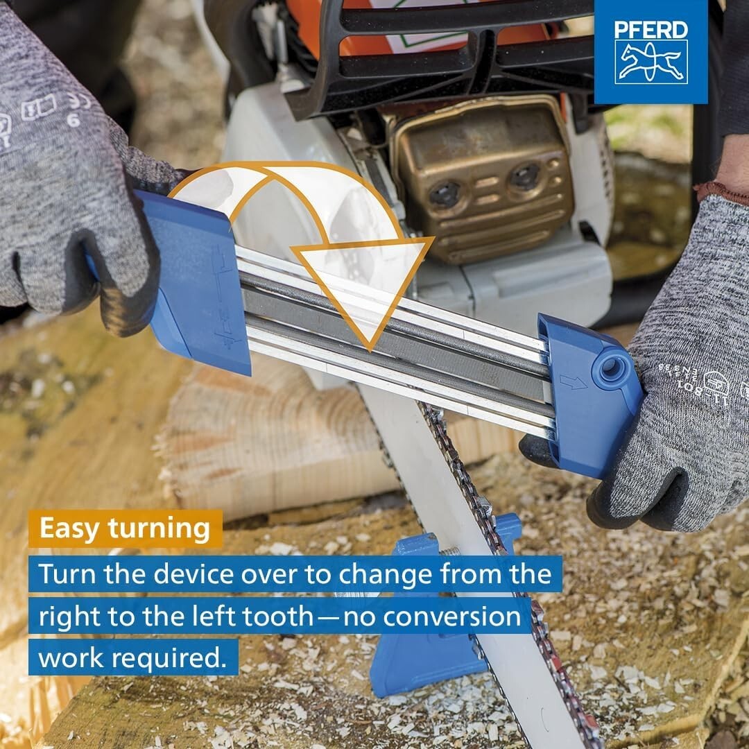 Compact 3/16'' Chain Saw Sharpener with Depth Gauge - Ideal for Quick Sharpening