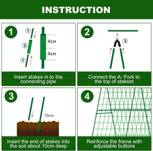 Load image into Gallery viewer, Sturdy 2 Pack A-Frame Trellis for Cucumbers &amp; Climbing Vegetables - 48" x 48"