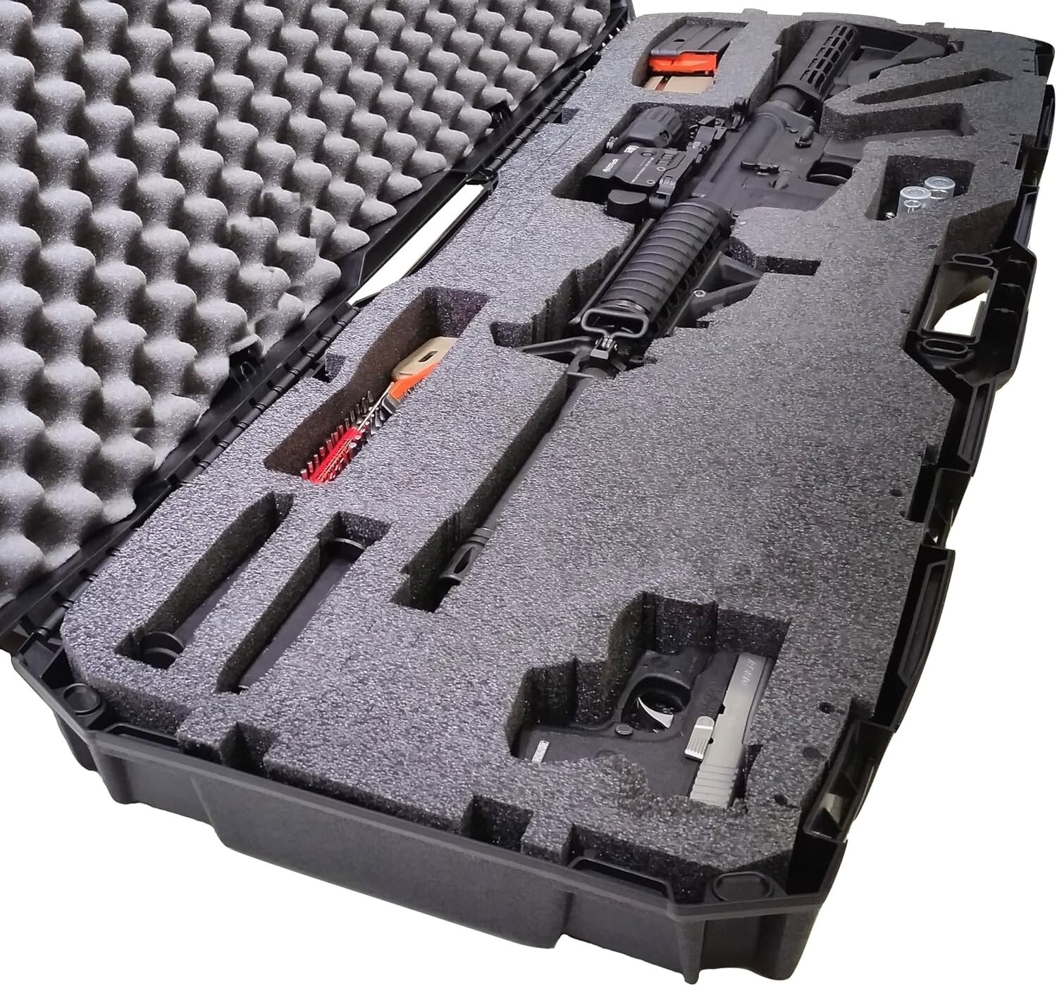 Portable Rifle Case with Snap Closure and Custom Foam for Organized Transport