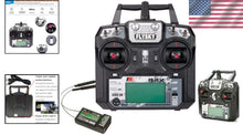 Load image into Gallery viewer, FS-i6X Drone &amp; RC Boat Transmitter - 10 Channels with LCD Display &amp; Omni Antenna