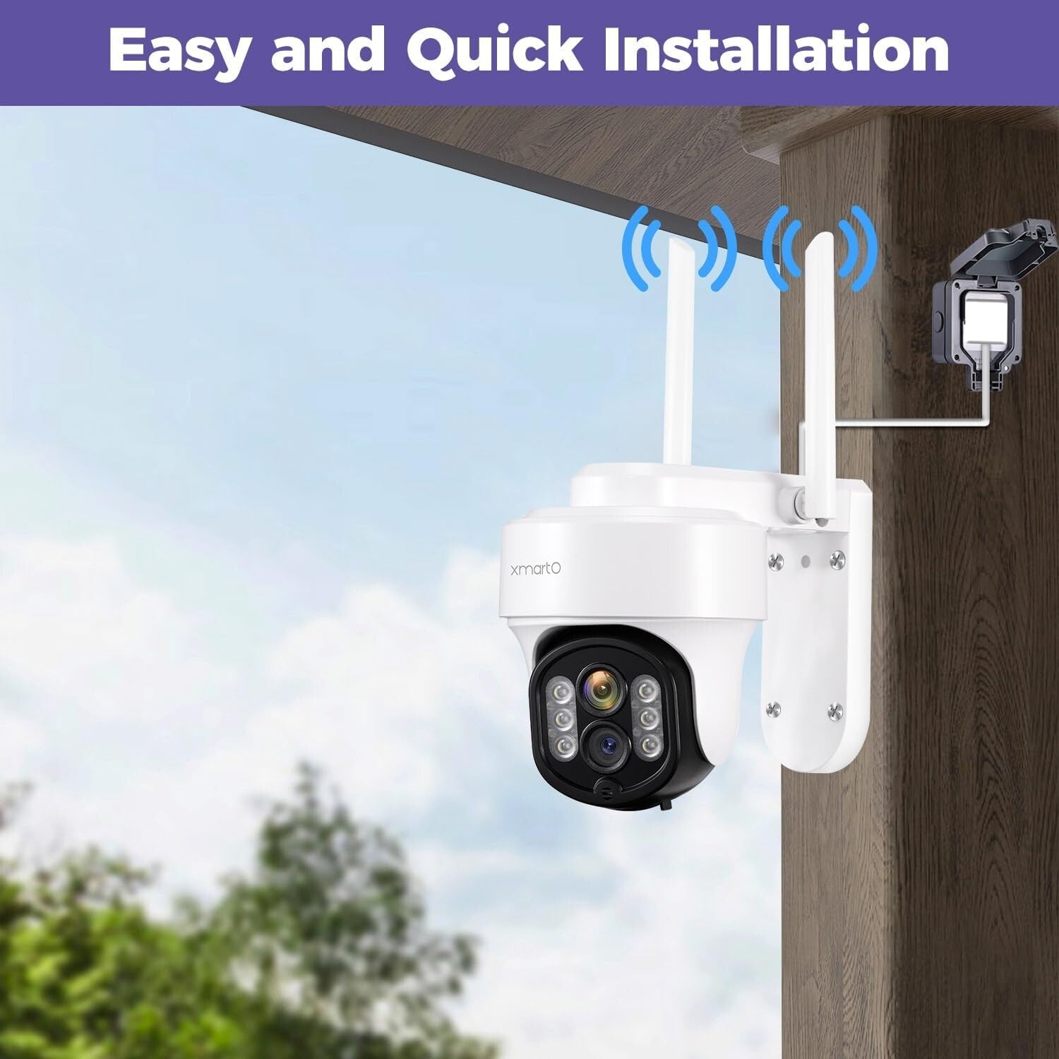 Advanced Dual-WiFi PTZ Camera System with Night Vision & 1TB Surveillance HDD