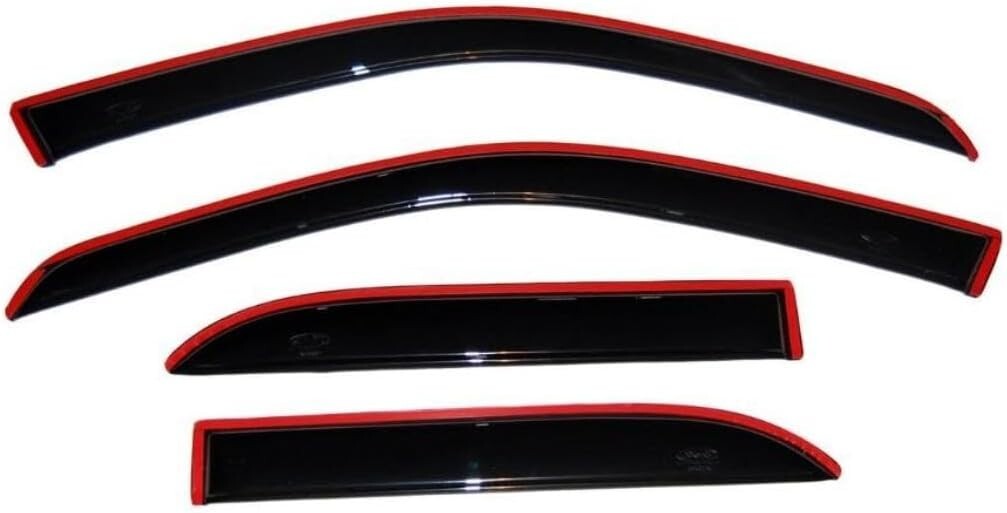 Custom Fit Window Vent Visors for Ram 1500 Crew Cab, Easy Installation - Smoke