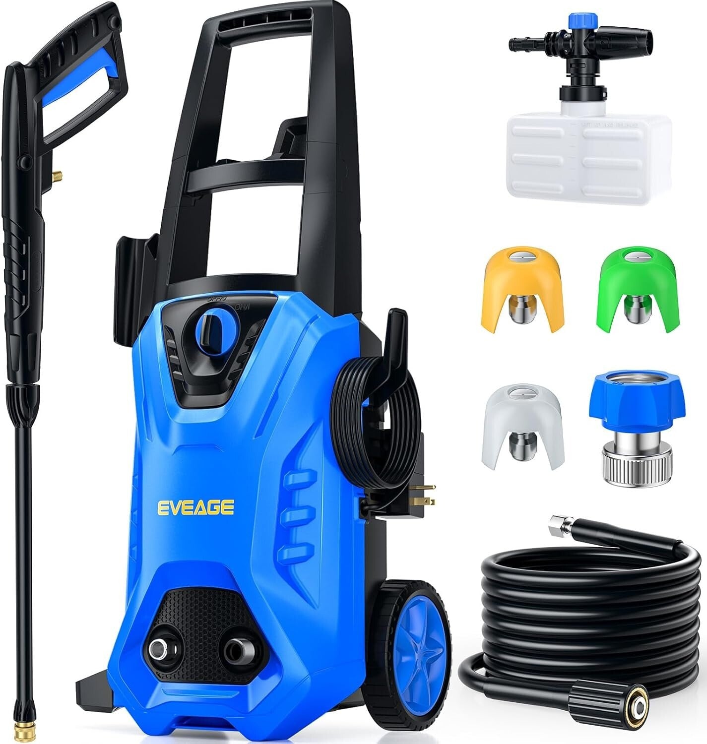 Electric Pressure Washer 4200 PSI - Ultimate 3 Nozzle Cleaning for Cars & Patios