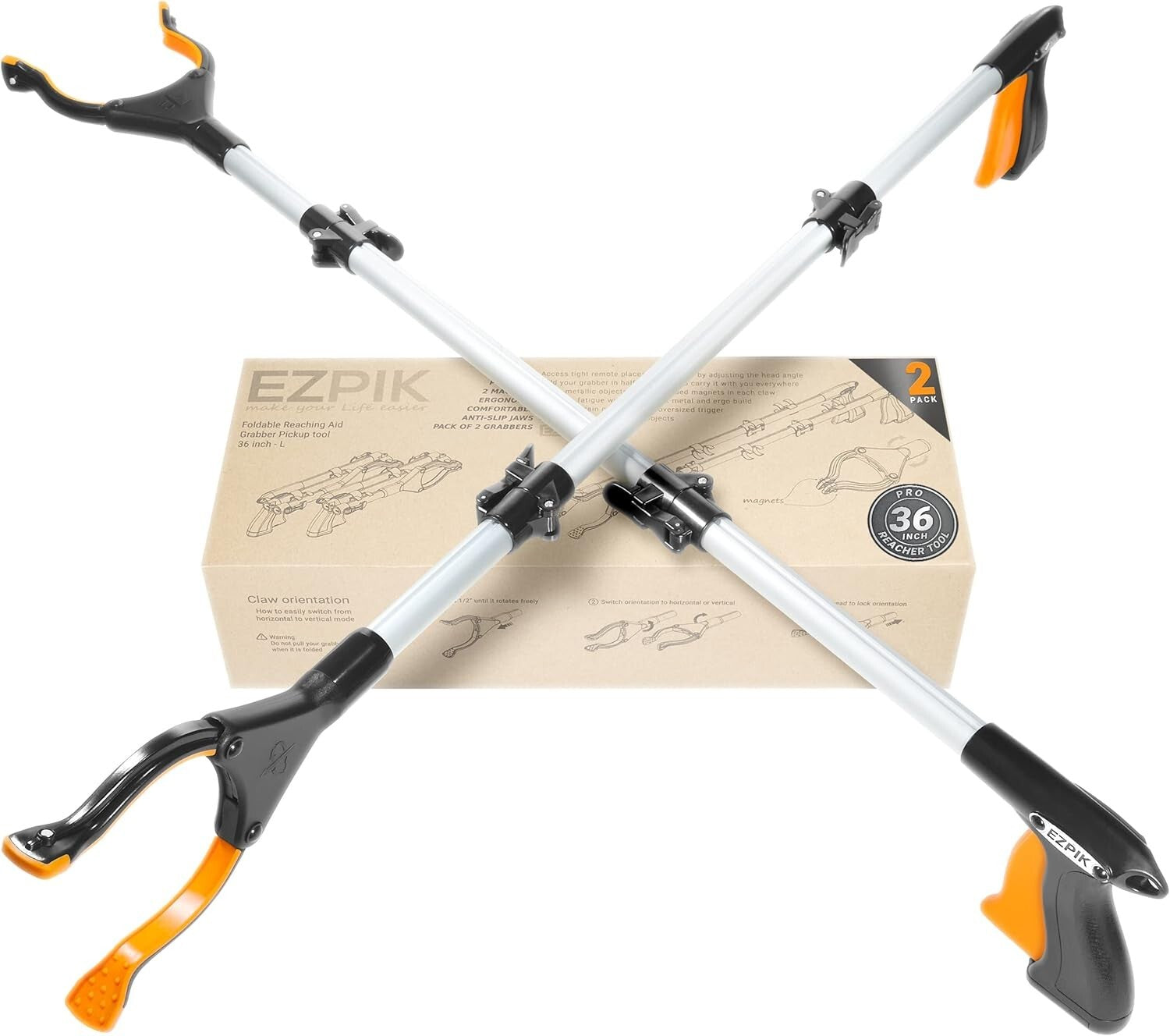36" Rotating Grabber Tool for Disabled – Effortless Litter Picker & Mobility Aid