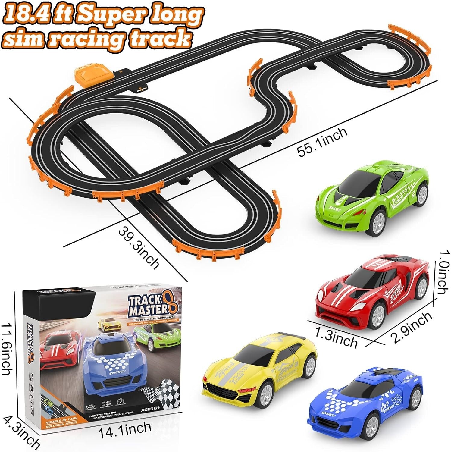 Dual Racing Slot Car Set with Remote Controls and Fast Cars – Fun for All Ages!