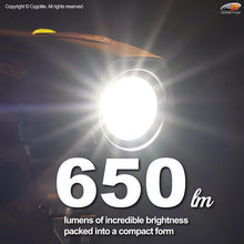 Load image into Gallery viewer, Durable IP67 Waterproof 650 Lumen Bicycle Headlight with Secure Handlebar Mount