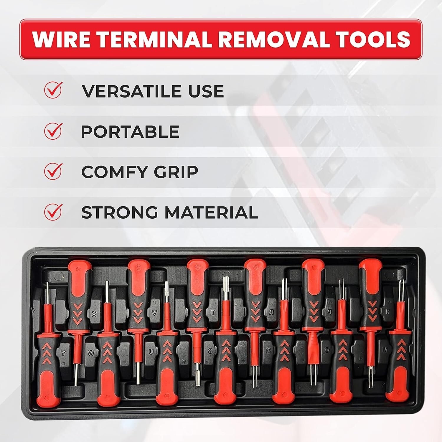 Stainless Steel Terminal Ejector Set with Comfortable Grip - Versatile 25 PCS