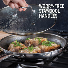 Load image into Gallery viewer, Induction-Compatible 12-Inch Frying Pan with Nonstick Coating &amp; Glass Lid