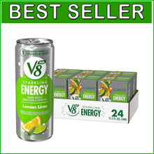 Load image into Gallery viewer, Energetic 6-Pack V8 +SPARKLING Lemon Lime - Non-GMO Fruit Juice Drinks