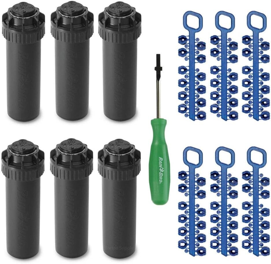 5004 PC Pop-Up Sprinkler - 4-Inch Adjustable Lawn Irrigation System, 6 Pack