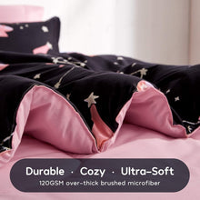 Load image into Gallery viewer, Cute Pink Galaxy Kids Twin Bedding Comforter Set - 5-Piece Ultra-Soft Collection