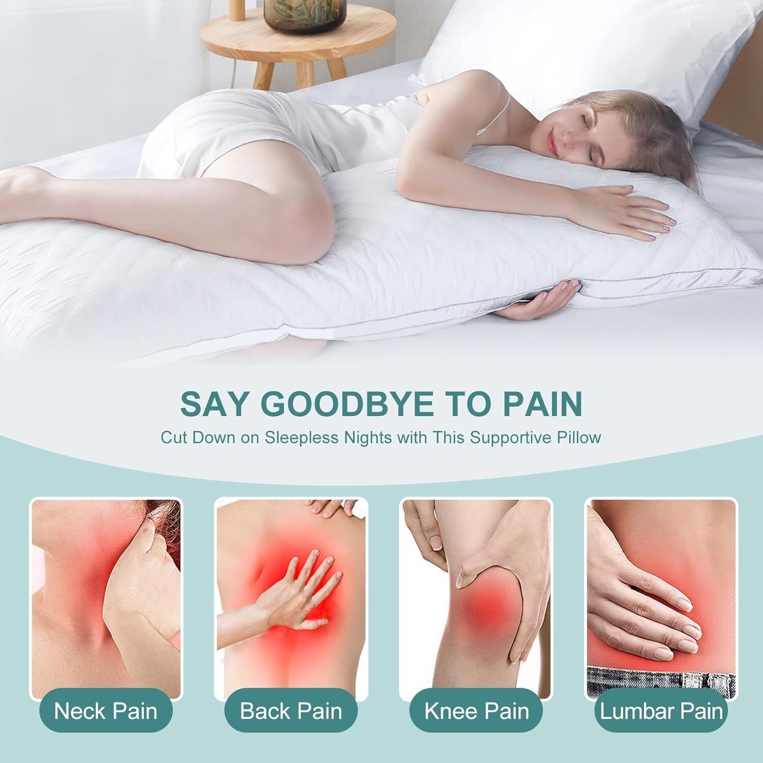 Adjustable Full Body Pillow - Luxurious Softness for a Restful Sleep - 21"x54"