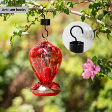 Load image into Gallery viewer, Artistic Hummingbird Feeders - 34oz &amp; 32oz, Ant-Proof, Vibrant Red Design