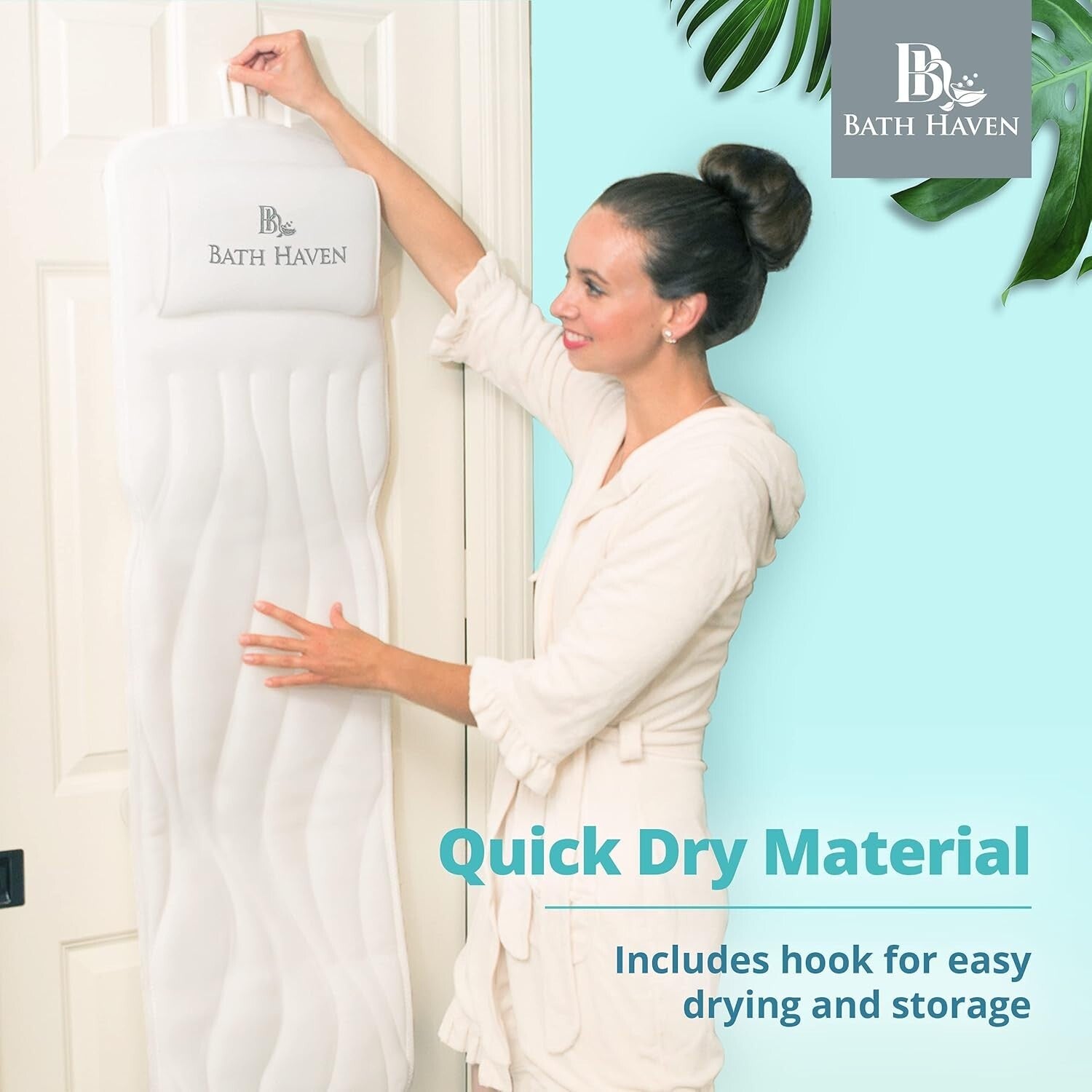 Air Mesh Bathtub Pillow with 6 Suction Cups - Perfect for Travel or Home Spa