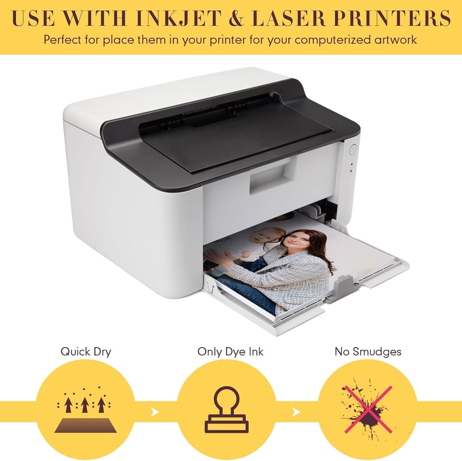 Professional Quality 400 Sheets of Glossy Double-Sided Paper for Inkjet Printers