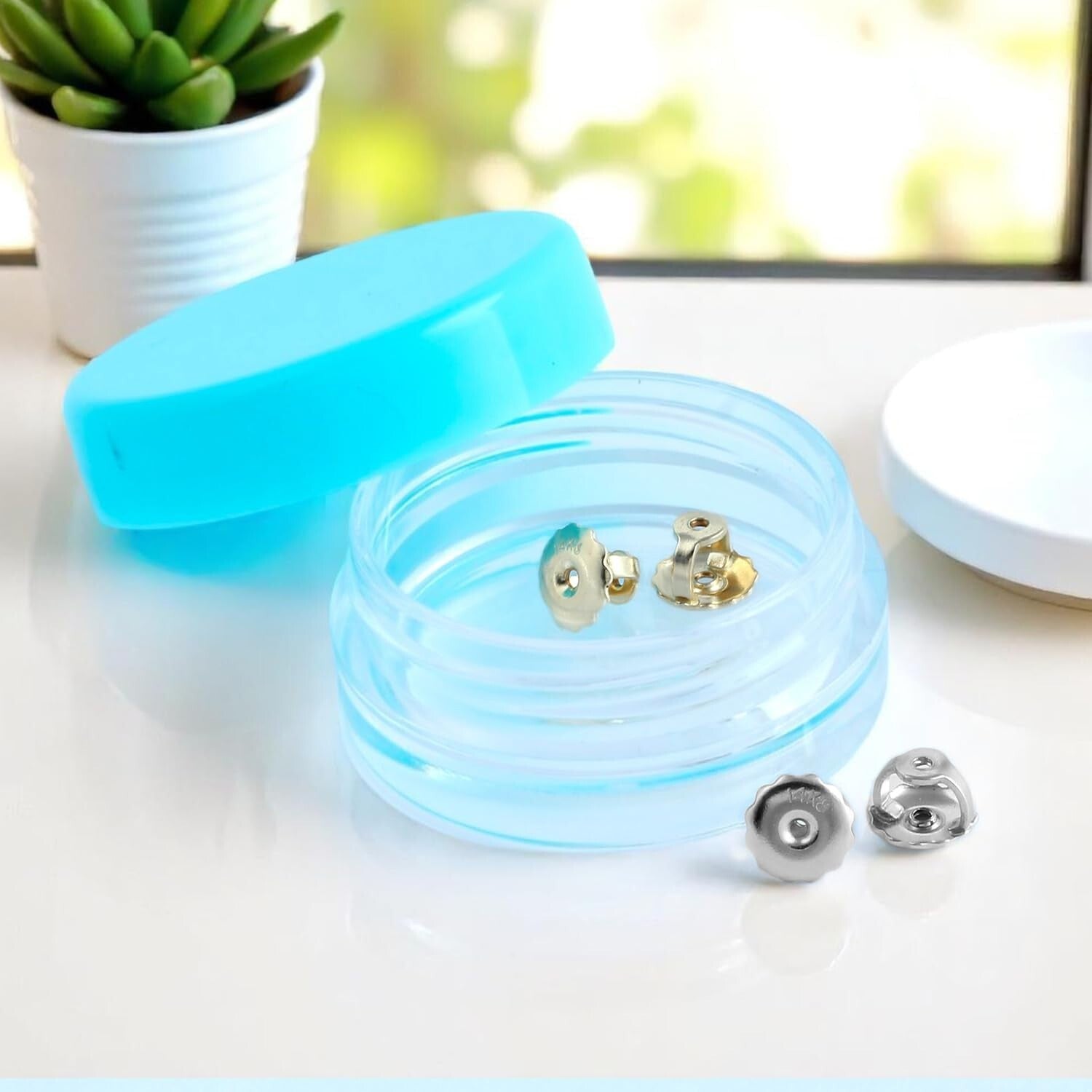 Threaded 14K Yellow Gold Earring Back, Polished & Skin-Safe - 0.040" Post