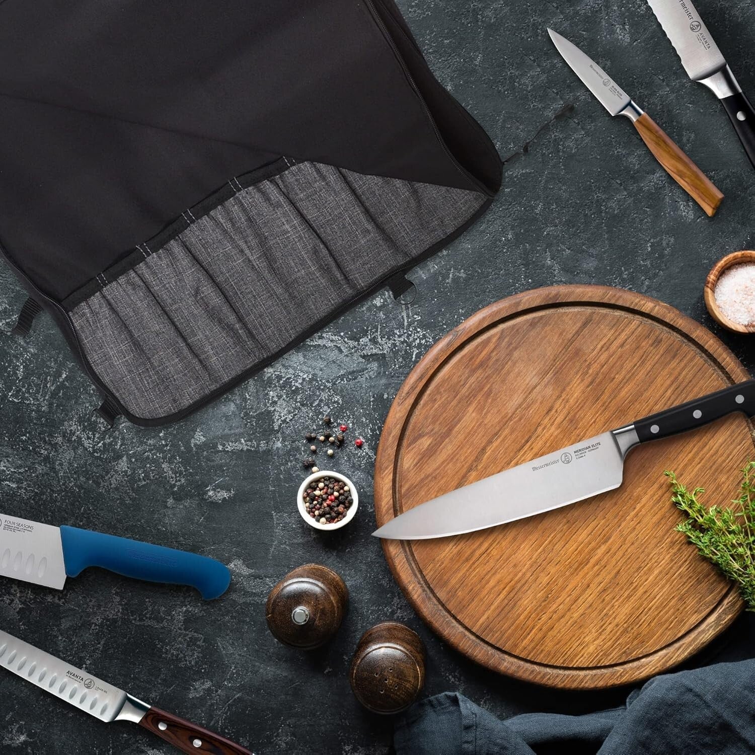 Water-Resistant 8-Pocket Knife Carrier - Heavy Duty Knife Luggage for Chefs