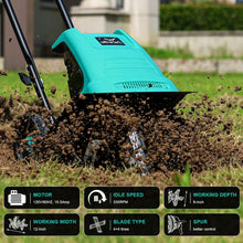 Load image into Gallery viewer, Lightweight 10.5 Amp Electric Cultivator - 12-Inch Wide &amp; 8-Inch Deep Tilling