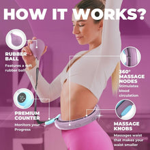 Load image into Gallery viewer, Adjustable Infinity Weighted Hula Hoop for Belly Fat Loss - Track Your Progress