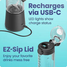 Load image into Gallery viewer, Cordless Portable Blender - USB Rechargeable, 16 oz BPA-Free with LED Indicator