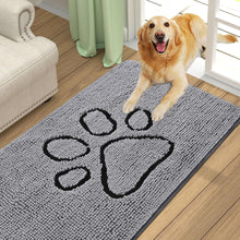 Load image into Gallery viewer, Machine Washable Chenille Dog Door Mat - 70''L x 24''W for Mud-Free Spaces