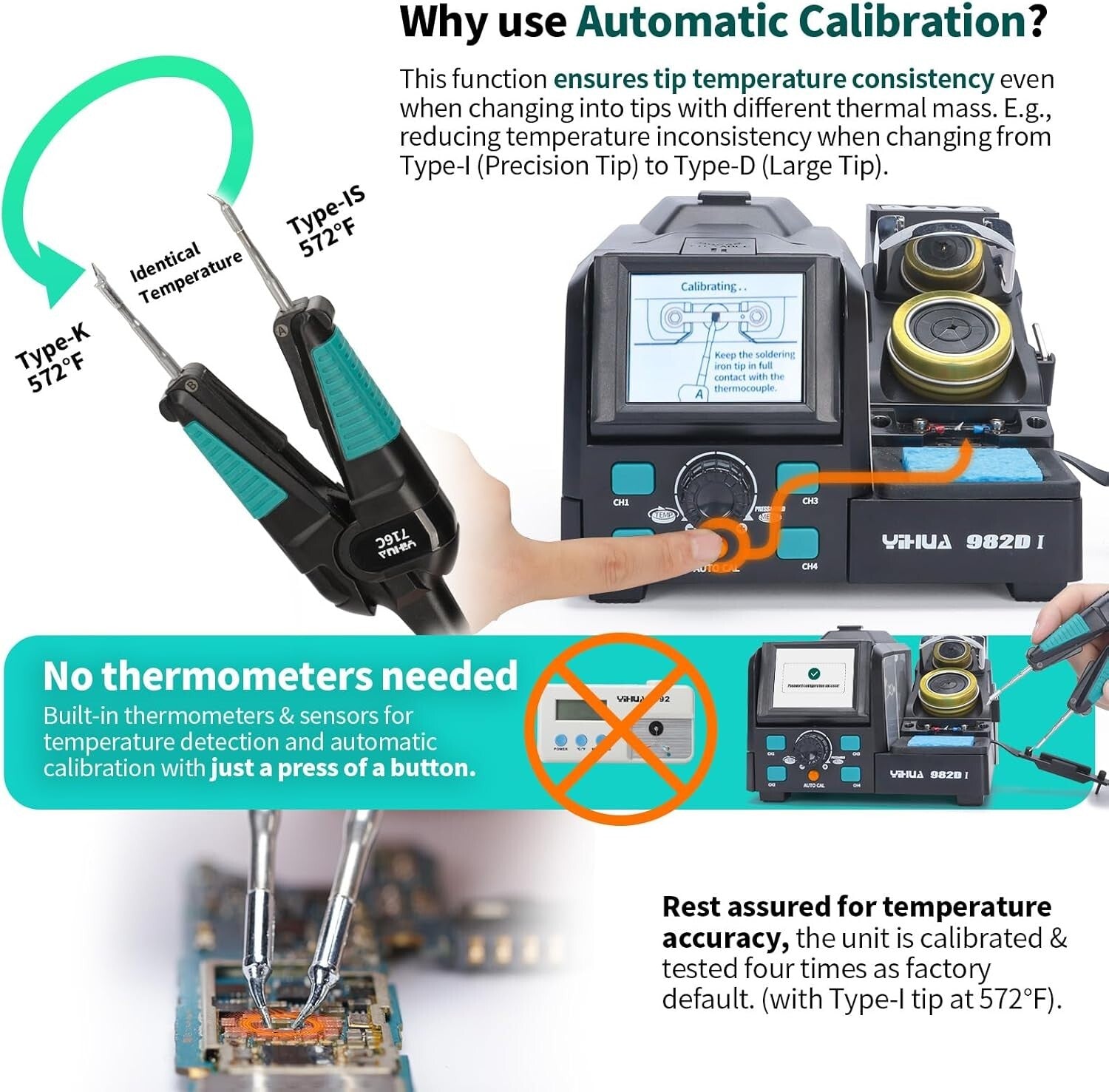 High-Performance Hot Tweezers Soldering Station - Intelligent Features & Display