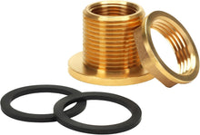 Load image into Gallery viewer, Pack of 5 Brass Bulkhead Fittings - 3/4" NPT Female x 1" Male for Water Tanks