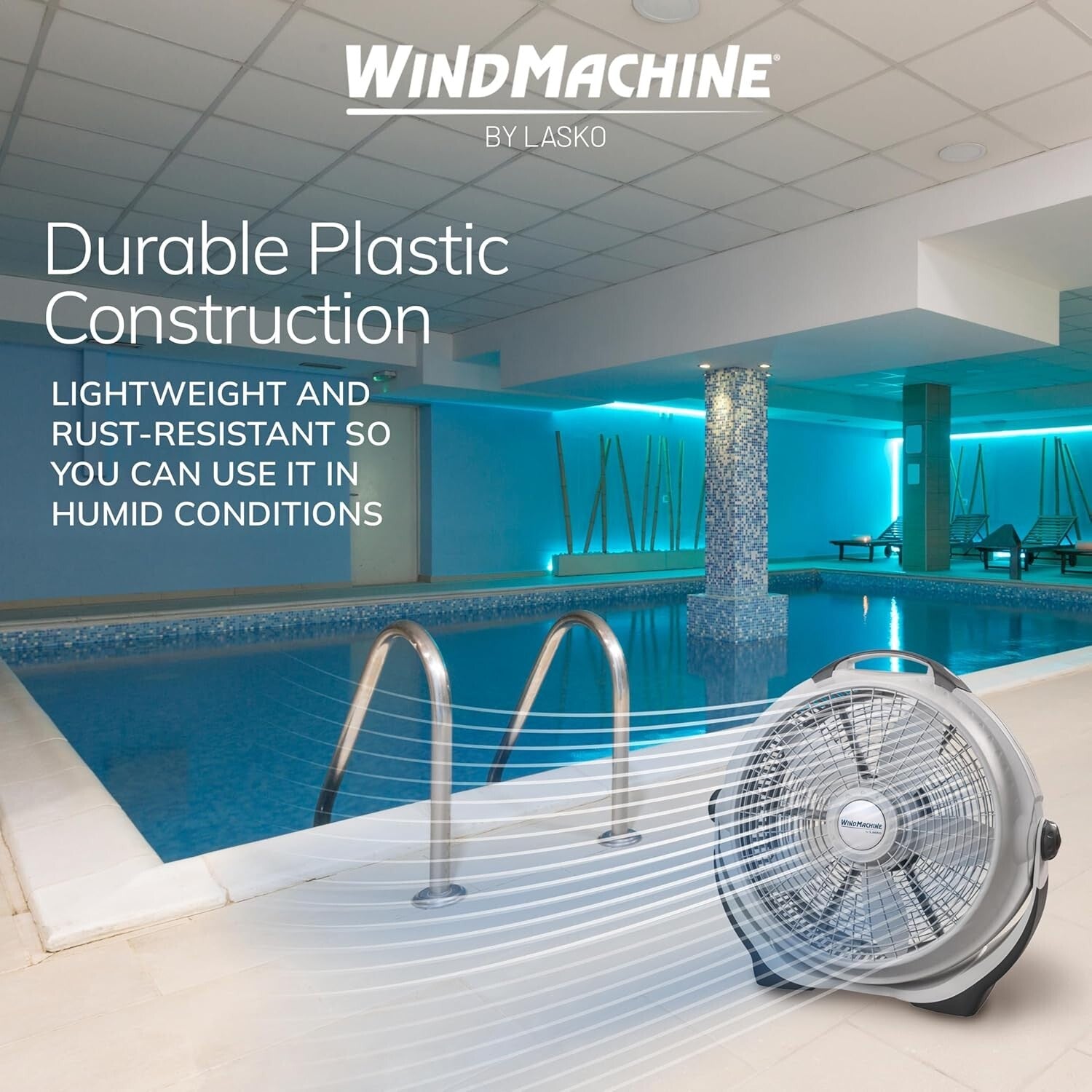 20-Inch Wind Machine Air Circulator Floor Fan with 3 Speeds - Quiet & Durable