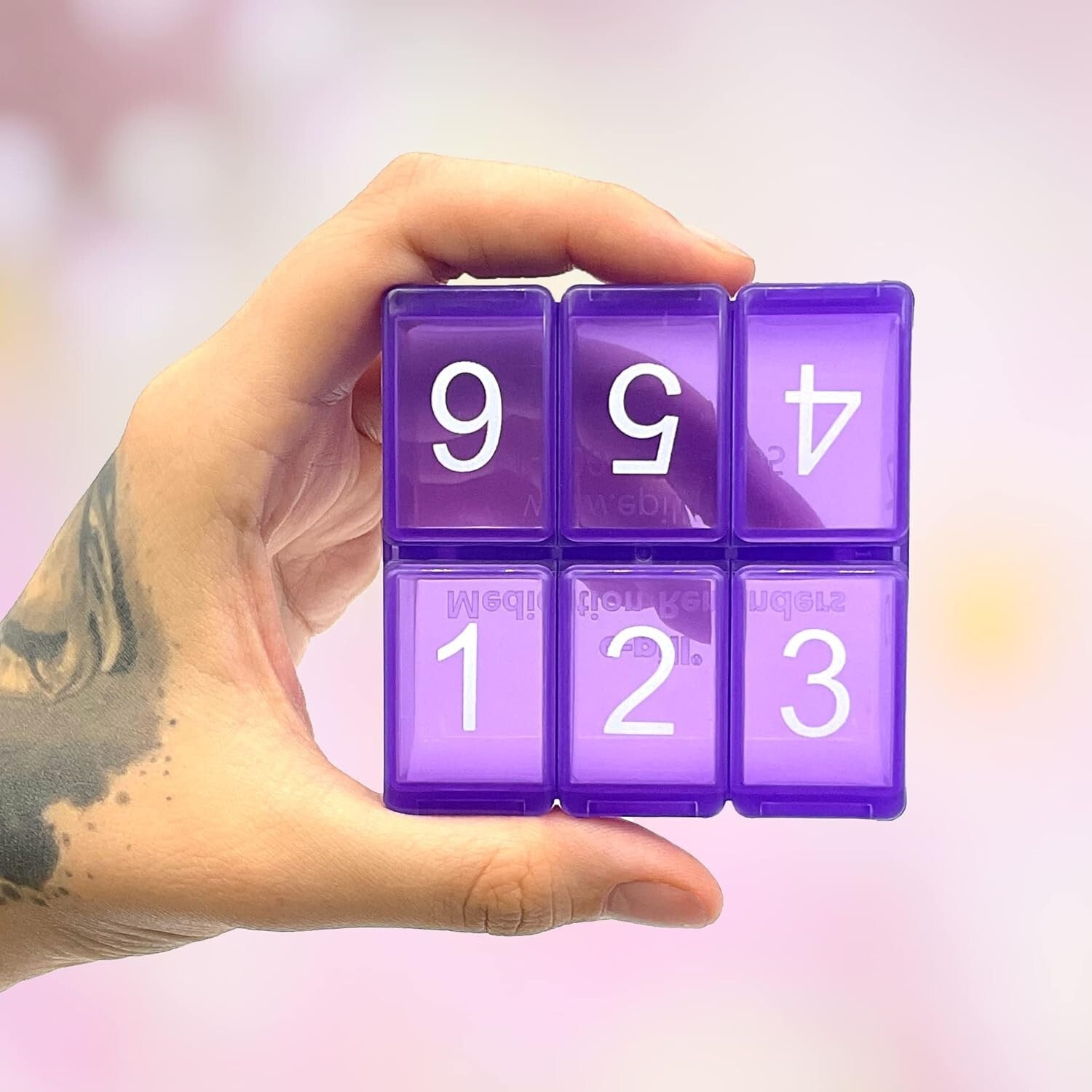 Multicolor Medication Organizer: 6 Daily Doses with Lifetime Warranty Guarantee