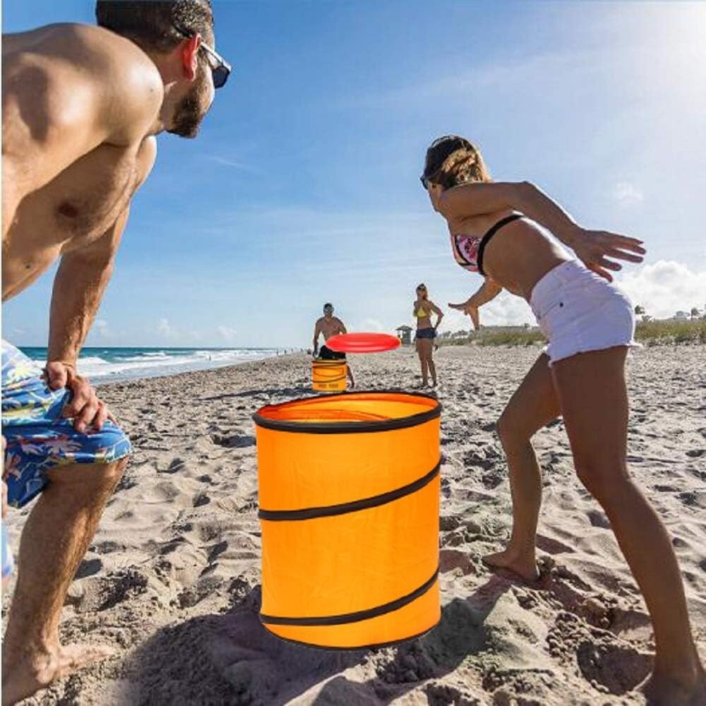 Durable Disc Toss Game Set - 2 Targets & 10 Pieces for Outdoor Gatherings