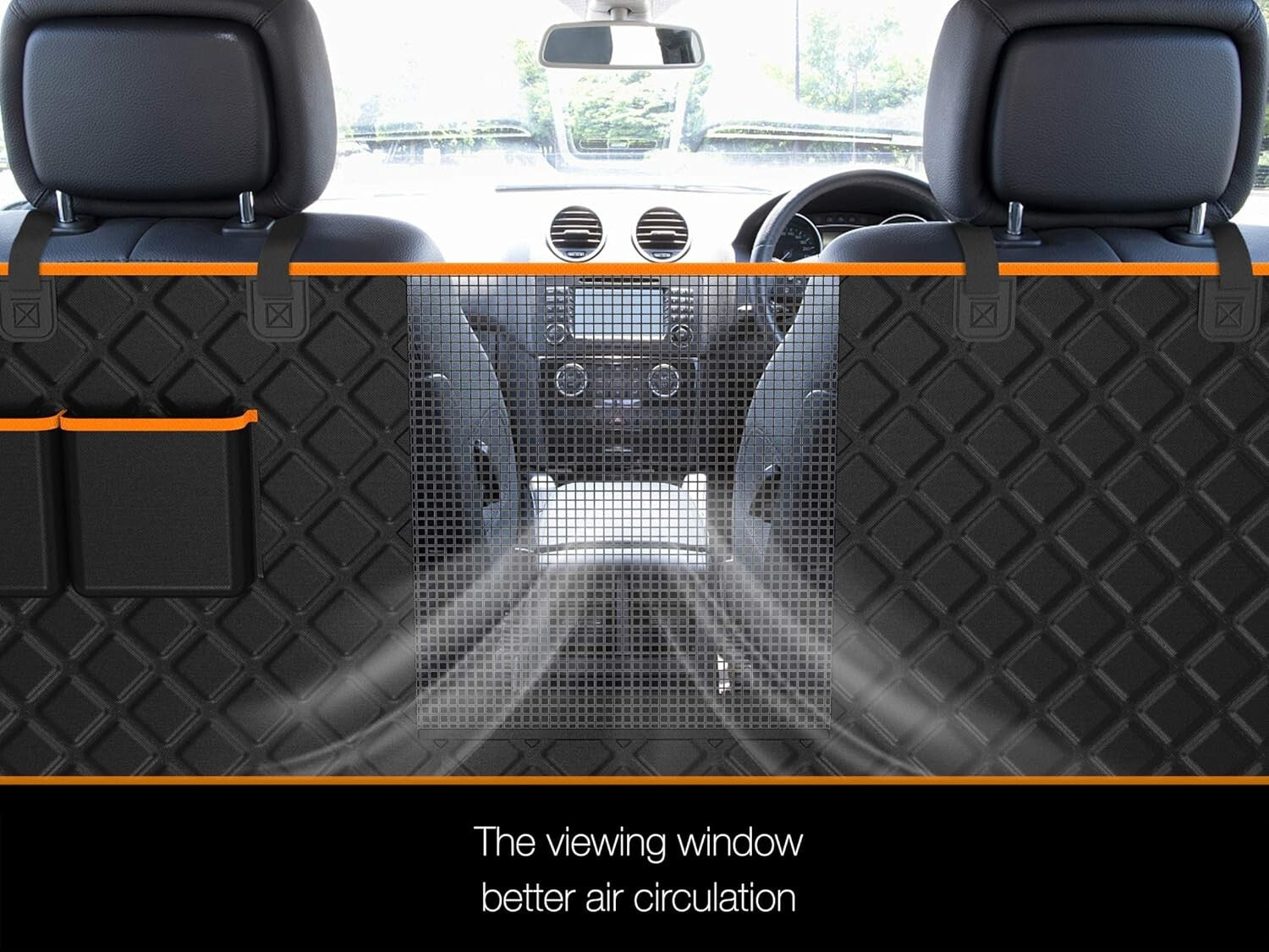 Universal Fit XXL Dog Back Seat Cover for Trucks - Hammock, Waterproof, Black