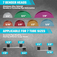 Load image into Gallery viewer, Versatile Ratcheting Pipe Bender Set with 7 Heads &amp; Ergonomic Design for Experts