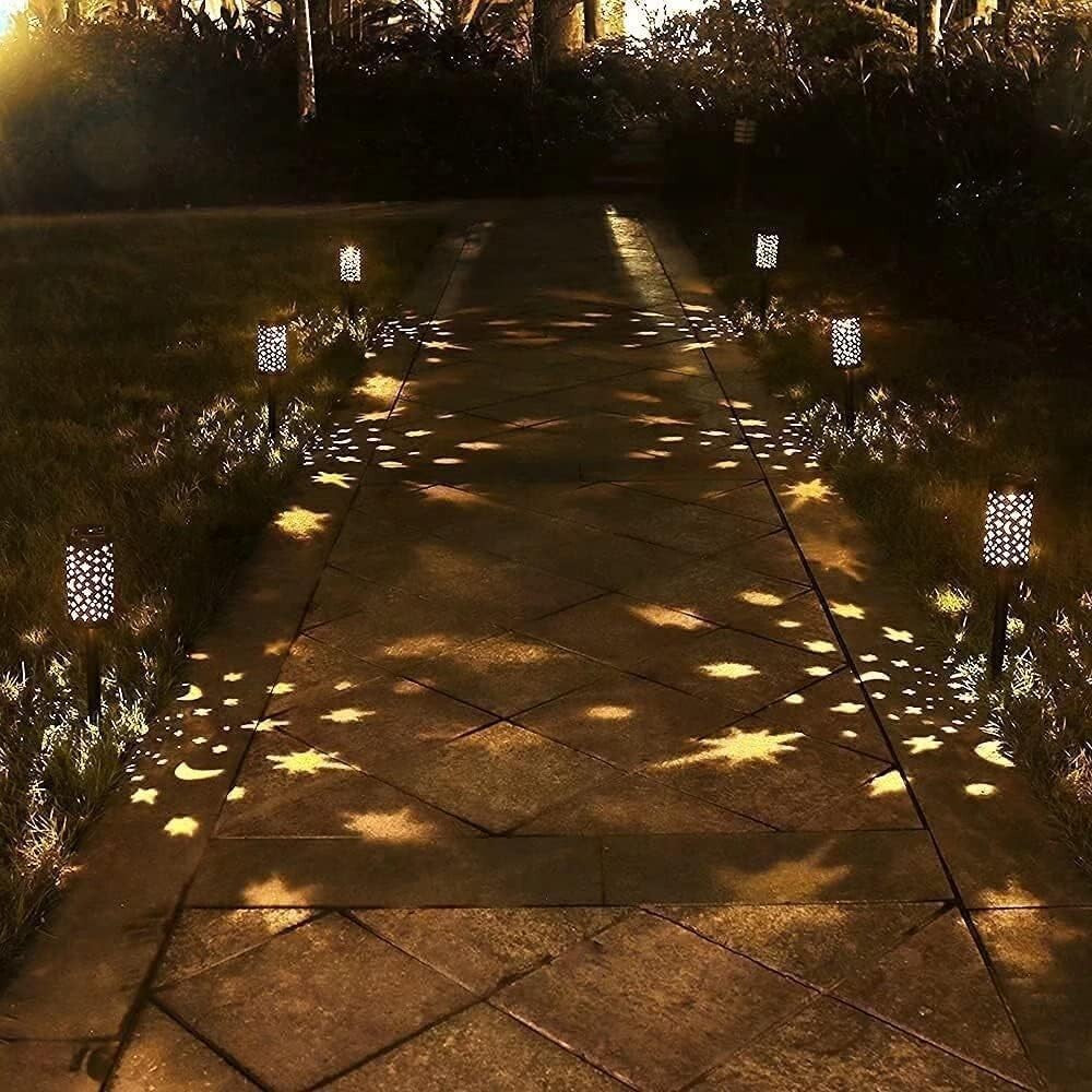 Elegant Solar Garden Lanterns – Art Deco Pathway Lights for Outdoor Decor