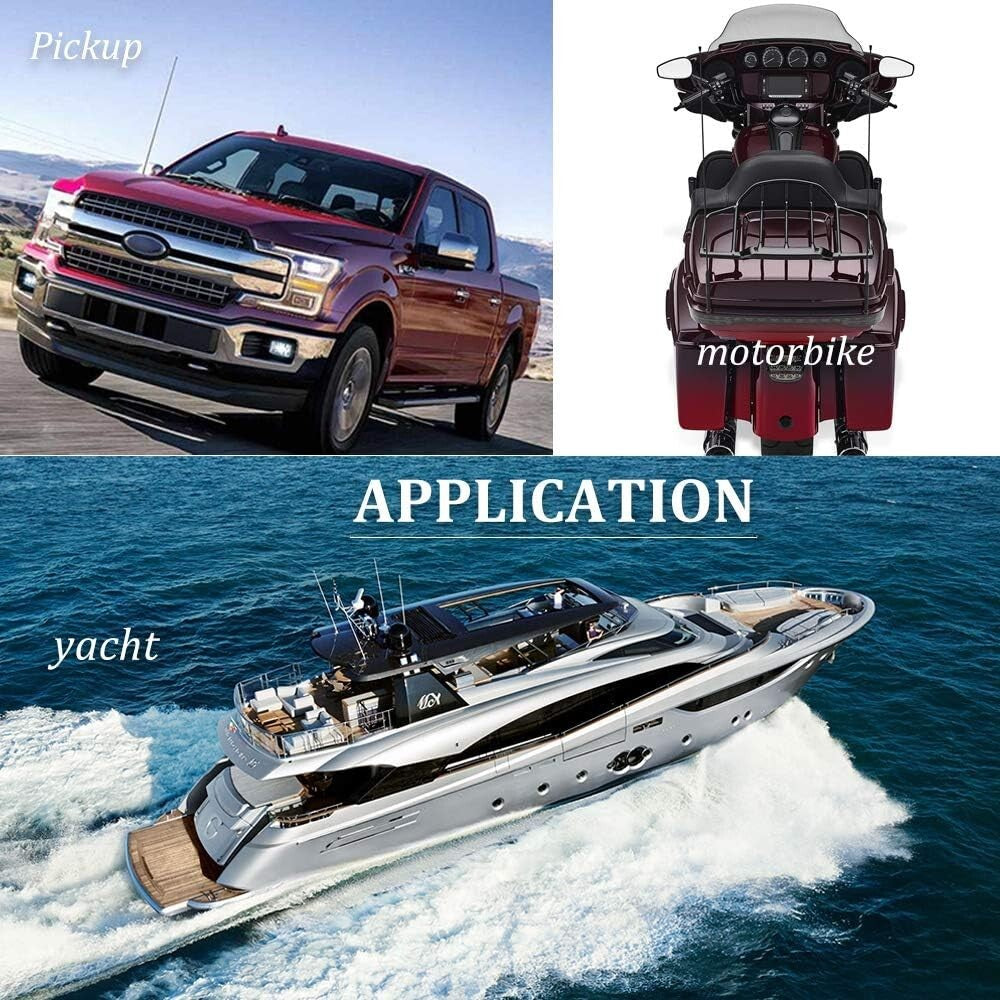 Durable 26.5-Inch Black Marine Radio Antenna for Cars & Boats – 15 Mile Range