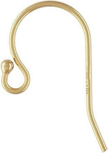 Load image into Gallery viewer, 50 Pcs 18k Gold Plated Sterling Silver Ear Wire Hooks for Elegant Jewelry Making