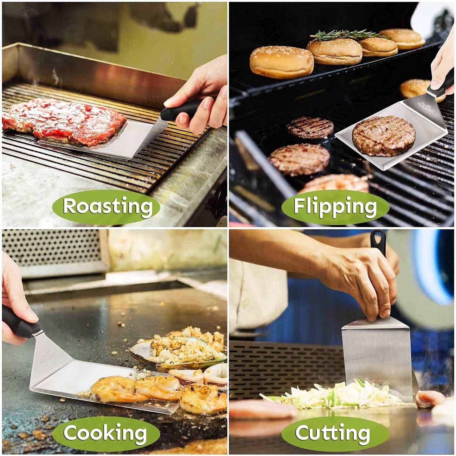 Complete BBQ Accessories Kit with Burger Press, Basting Cover & Spachula