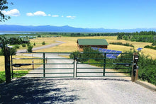 Load image into Gallery viewer, Versatile Solar Driveway Gate Opener Kit for Dual Swing Gates - 12V Battery