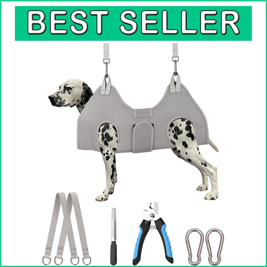 XXL Dog Grooming Hammock with Neck Support - Perfect for Nail Trimming Comfort