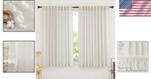 Load image into Gallery viewer, Elegant Linen Sheer Curtains - 70x63 Inch Panels for Bright, Airy Spaces