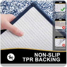 Load image into Gallery viewer, Extra Absorbent Navy Bath Mat 44x24 - Fluffy &amp; Non-Slip Design for Safety