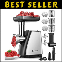 Load image into Gallery viewer, All-in-One Stainless Steel Meat Grinder: 4 Accessories for Ultimate Kitchen Use