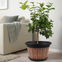 Load image into Gallery viewer, Classic 4-Pack 16-Inch Brown Planters - Weather-Resistant with Drainage
