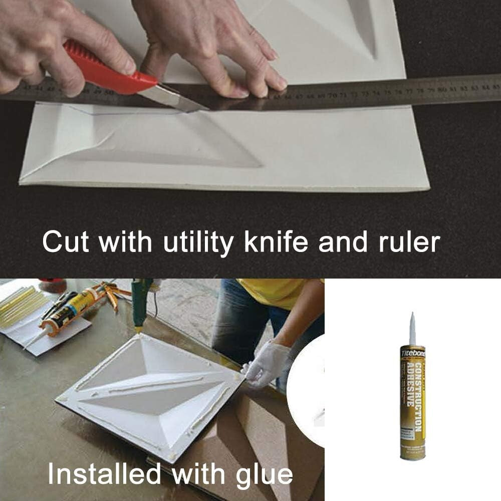 Elegant 20-Piece Gold Hexagon Faux Leather 3D Wall Panels for Stylish Interiors