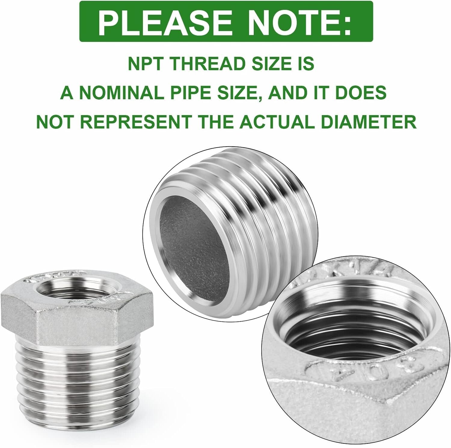 Corrosion-Resistant 24PCS Reducer Hex Bushing Kit for Durable Pipe Connections