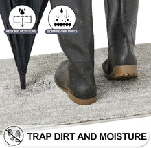 Load image into Gallery viewer, Modern 32"x40" Doormat - Absorbent, Non-Slip Grey Rug for High-Traffic Areas
