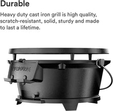 Load image into Gallery viewer, Compact Tabletop Cast Iron Grill &amp; Griddle - Charcoal Powered for Perfect Meals