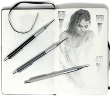 Load image into Gallery viewer, Travel-Friendly 9 Piece Mechanical Sketching Pencil Set with Kneaded Eraser
