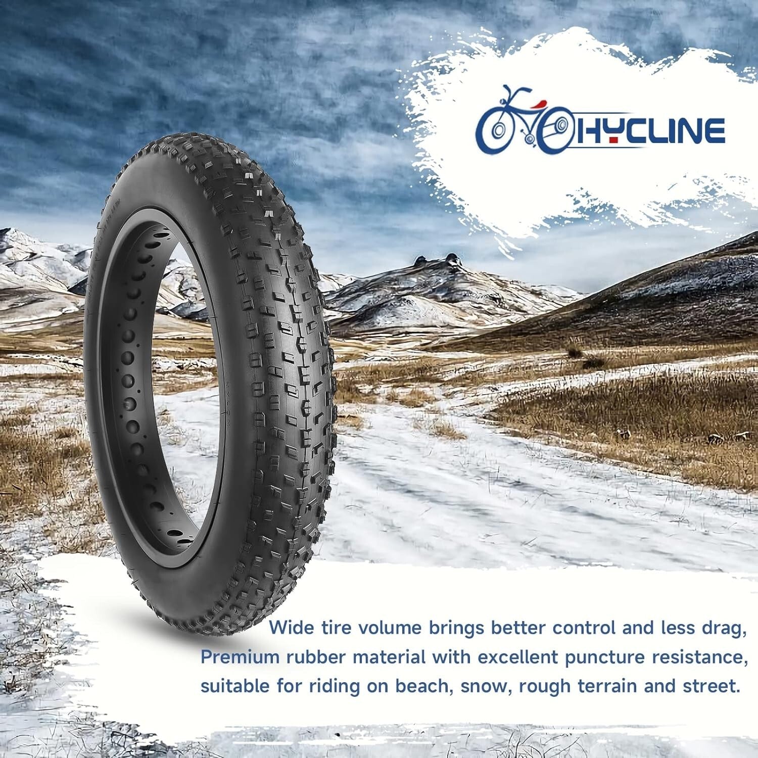 All-Terrain 20x4.0 Inch Fat Bike Tire Set with Exceptional Grip and Traction